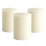 Melt Candle Co. Stumpenkerzen (3er Set) - 10cm Groß - Duftfreies Kerzen-Set für Haushalt, Feiern, Deko - Raucharm - Durchmesser...