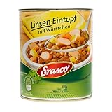 Erasco Linsen-Eintopf mit Würstchen (800g) In rund 5 Minuten fertig – Mit viel Gemüse – Ohne Schnickschnack - einfach lecker
