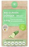 Bio Gurkendünger Langzeit 900 g - 100% Bio-Dünger mit Vinasse & viel Kalium - Organischer Biodünger für Gurken & Zucchini -...