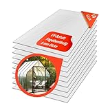 Exeta Gewächshausplatten 6mm I 10 Stk. Polycarbonat Hohlkammerplatten für Gewächshäuser I PC Doppelstegplatten UV-beständig &...