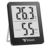 DOQAUS Hygrometer Thermometer Innen, Mini Thermo-Hygrometer Innen Feuchtigkeit Raumthermometer Luftfeuchtigkeitsmessgerät mit...