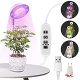 Pflanzenlampe Led Vollspektrum,Pflanzenlampe für Zimmerpflanzen,öhenverstellbares LED- Pflanzenwachstumslampe mit Zeitschaltuhr...