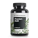 Premium Multivitamin – 180 hochdosierte Komplex-Kapseln – wertvolle Vitamine A-Z – Premium-Rohstoffe – mit Bioaktiv-Formen...