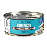 by Amazon Thunfischstücke mit Gemüse in Tomatensauce, 150g (1er-Pack)