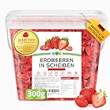 EWL Naturprodukte ERDBEEREN GEFRIERGETROCKNET 300g-leckere, schonend gefriergetrocknete Erdbeeren in Scheiben, frei von...