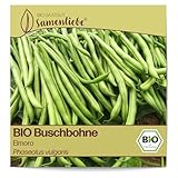 Samenliebe BIO Buschbohnen Samen Elmoro geschmackvolle Filetbohne lange Bohne schwarz grün 10 Samen samenfestes Gemüse Saatgut...