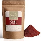 JKR Spices Chilipulver aus gemahlenen Chilis - Chillis mild-scharf | echte gemahlene Chili Schoten - feines Pulver aus...