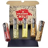 TIMBER TASTE® Scharfes Chili Gewürze Geschenkset für Männer & Frauen [BIS 700000 SCOVILLE] | 5 handverlesene Chilis | Chili...