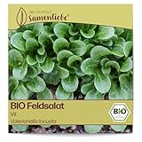 Samenliebe BIO Feldsalat Samen alte Sorte Vit grün 1,5g samenfestes Gemüse Saatgut für Gewächshaus Freiland und Balkon BIO...
