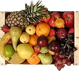 Frischer Obstkorb – frische Obstbox mit einer gesunden Auswahl an reifem Saisonobst - Vitamine und 100% plastikfreies...