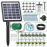 AnseTo Solar Bewässerungssystem für 2024 Neuestes Automatische Bewässerungscomputer für Garten, Balkon, Greenhouse Pflanzen,...