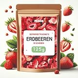 Erdbeeren Gefriergetrocknet 125g Scheiben, Natürliche Getrocknete Erdbeeren Ohne Zusätze 100% Pur - Gefriergetrocknete Früchte...
