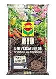 COMPO BIO Universal-Erde für Zimmerpflanzen, Ideal auch als Gemüseerde, für Obst und als Kräutererde, Torffrei,...