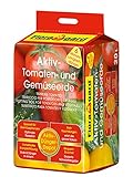 Floragard Aktiv-Tomaten-und Gemüseerde 20 Liter Blumenerde, erdfarben