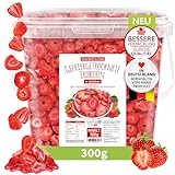 MeerBach & Rose Erdbeeren gefriergetrocknet, 300g gefriergetrocknete Früchte in Scheiben, frei von Zusatzstoffen, fruchtig, in...