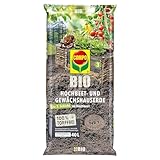 COMPO BIO Hochbeet- und Gewächshauserde, Erde für alle Gemüse- und Kräuterpflanzen im Hochbeet, Torffrei, Kultursubstrat, 40...