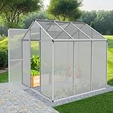 ONBEST stabiles Aluminium Gewächshaus mit Dachfenster – Garten Frühbeet ideal für die Anzucht von Tomaten Blumen –...