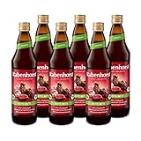RABENHORST Rote Bete BIO 6er Pack (6 x 700 ml). Hochwertiger -Saft aus 100 % Direktsaft mit Zitronensaft abgerundet